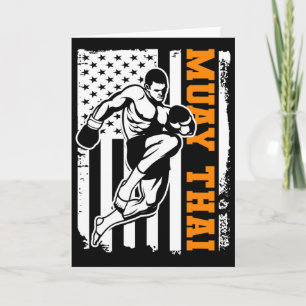 Cartão Presente Patriótico de Kickboxing Americano Muay T