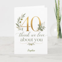 Presente Personalizado de Aniversário de 40 Anos p