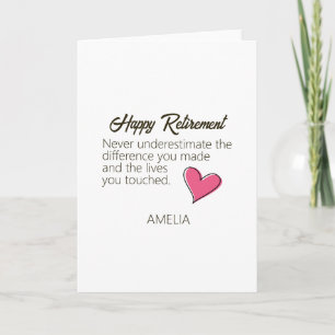 Cartão Presente Personalizado de Aposentadoria Feliz