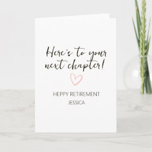 Cartão Presente Personalizado de Aposentadoria para o Pró
