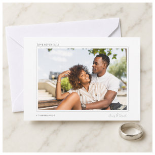 Cartão Presente Personalizado de Casal - O Amor Nunca Fal
