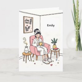 Cartão Presente Personalizado e Aconchegante para Mãe, Cu