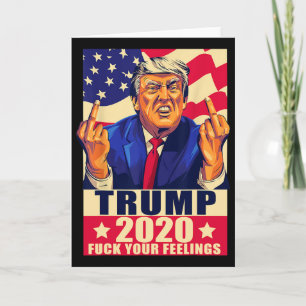 Cartão Presente Republicano Trump Dedo do Meio para os se
