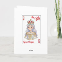 Presente Romântico Carta de Baralho A Rainha