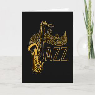 Cartão Presente Saxofonista Jazz