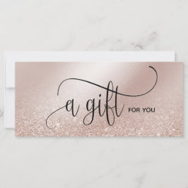 Cartão Presente Simples para Certificado Rosa Blus