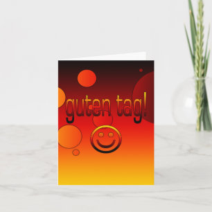 Cartão Presentes alemães: Alô / Rosto da Etiqueta Guten