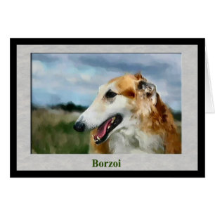 Cartão Presentes da arte do Borzoi