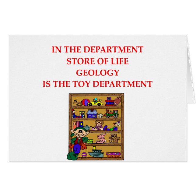 Cartão Presentes da GEOLOGIA (Frente Horizontal)