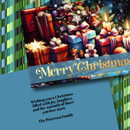 Cartão Presentes de Abundância de Natal Desenhando Chalk