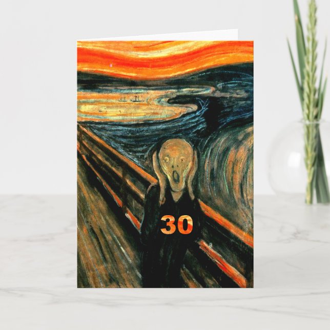 Cartão Presentes de aniversário de 30 anos (Frente)