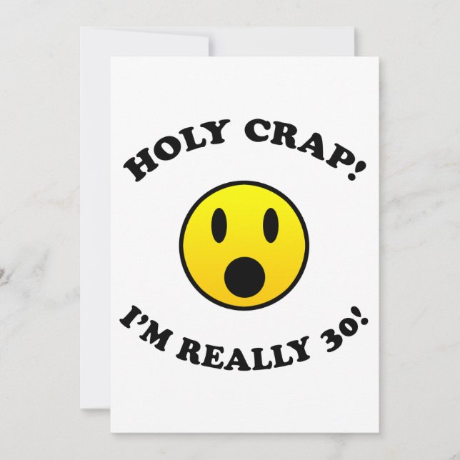 Cartão Presentes de aniversário de 30 anos (Frente)