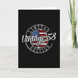 Cartão Presentes de Aniversário de 67 anos Vintage 1958 P