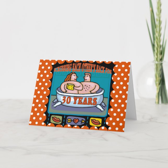 Cartão Presentes de Aniversário de Casamento de 30 Anos (Frente)