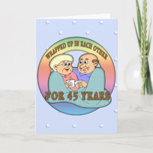Cartão Presentes de Aniversário de Casamento de 45 Anos