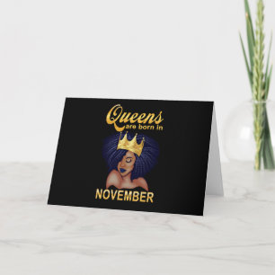 Cartão Presentes de Aniversário Rainhas Nascem Em Novem