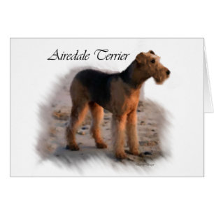 Cartão Presentes de Arte Airedale Terrier