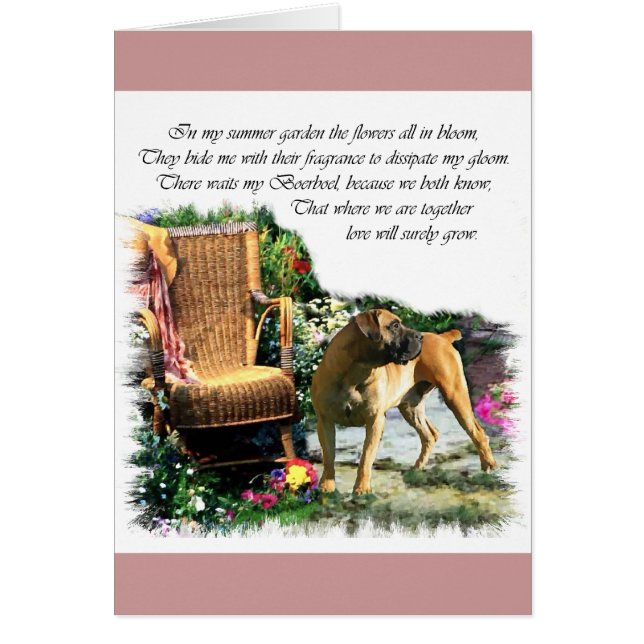 Cartão Presentes de Arte Boerboel (Frente)
