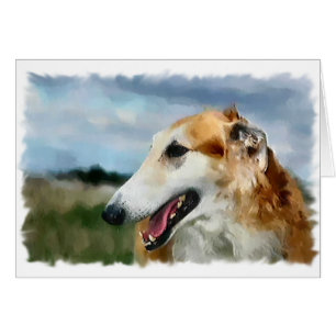 Cartão Presentes de Arte Borzoi