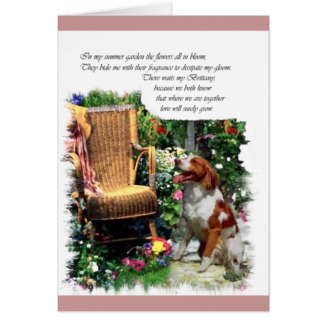 Cartão Presentes de Arte Brittany Spaniel Americanos (Frente)
