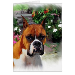 Cartão Presentes de Arte Canina Boxer