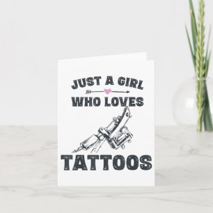 Cartão Presentes de Arte de Tatuagem Namorada, Apenas Uma