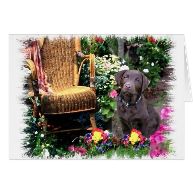 Cartão Presentes de Arte Labrador Retriever (Frente Horizontal)