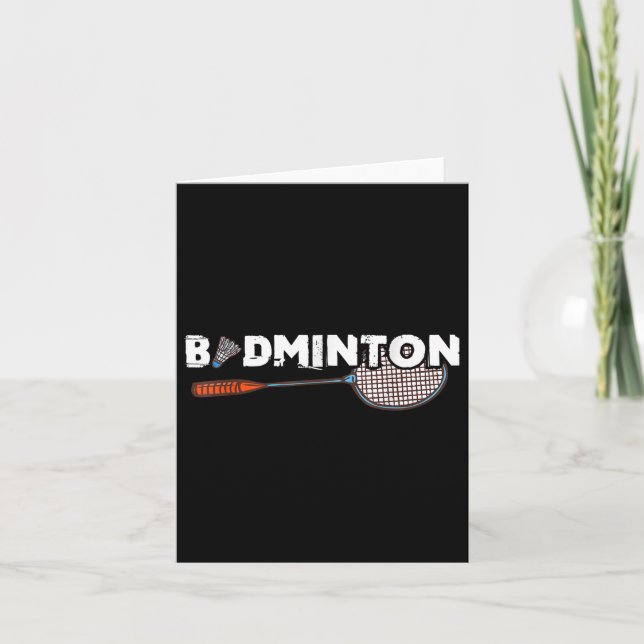 Cartão Presentes De Badminton Com Traço De Badminton Cute (Frente)