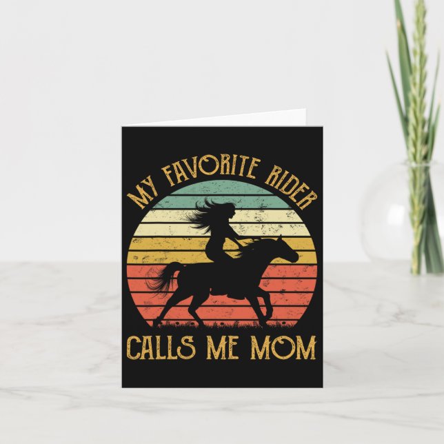 Cartão Presentes De Cavalo Da Filha Minha Cavaleira Favor (Frente)