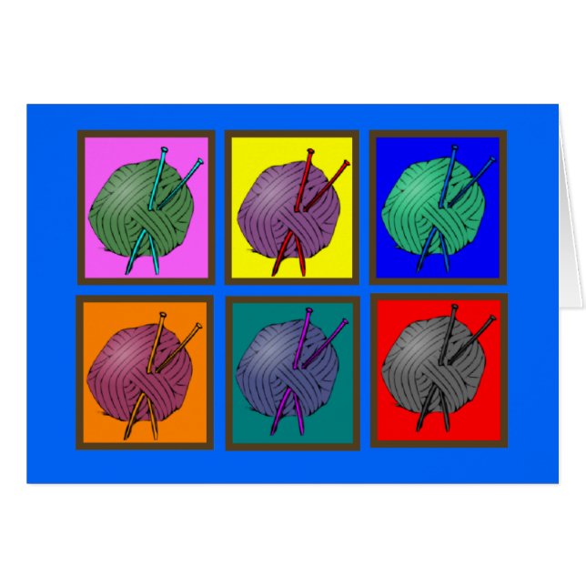 Cartão Presentes de confecção de malhas de Popart (Frente Horizontal)