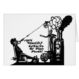 Cartão presentes de dentista vintage