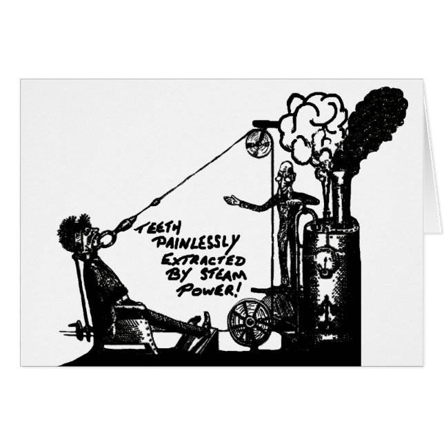 Cartão presentes de dentista vintage (Frente Horizontal)