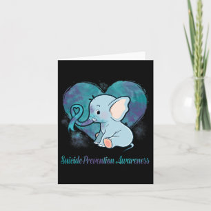 Cartão Presentes de elefante para a prevenção de suicídio