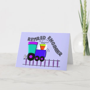 Cartão Presentes de Engenheiro do trem aposentado