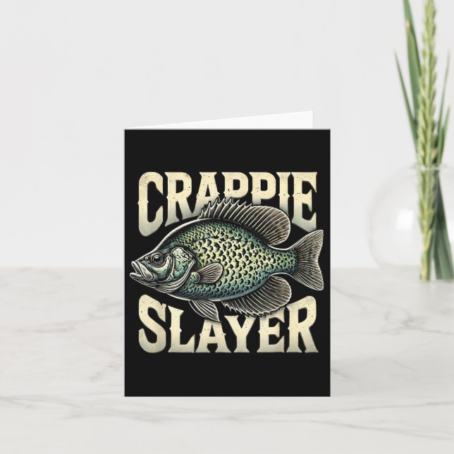 Cartão Presentes De Entusiastas De Pesca De Crappie Para  (Frente)