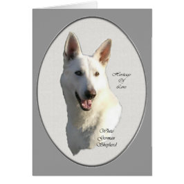 Cartão Presentes de German shepherd Branco