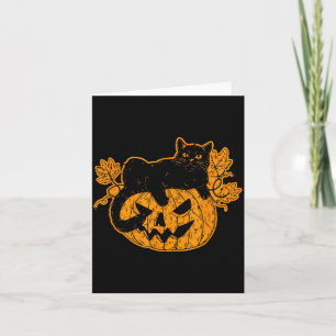 Cartão Presentes de Halloween de Gato Preto Engraçados e