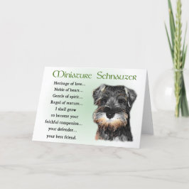 Cartão Presentes de Miniatura Schnauzer