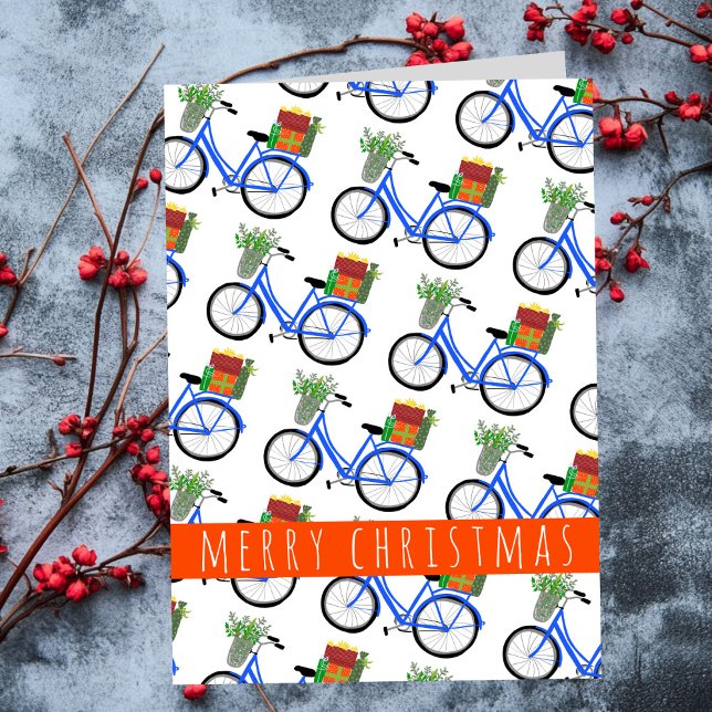 Cartão Presentes de Natal Adoráveis (Adorable Christmas Bicycle Holiday Xmas Gifts CUSTOM Card
)