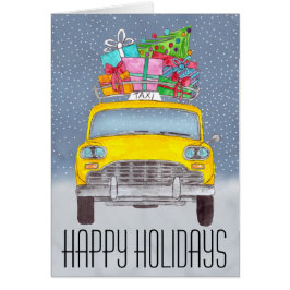 Cartão Presentes de Natal de Caranguejo Amarelo de Nova Y