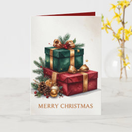 Cartão Presentes de Natal de Luxo Feliz Natal Férias