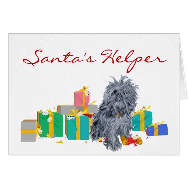 Cartão Presentes de Natal do Griffon de Bruxelas (Frente Horizontal)