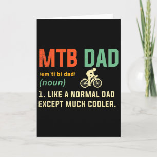 Cartão Presentes de Pai de Ciclismo de Montanha Estilo Re