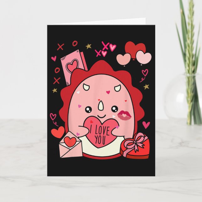 Cartão Presentes de São Valentim do Cute Squish Squad par (Frente)