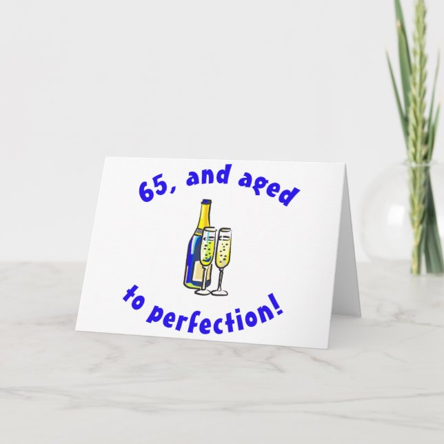 Cartão Presentes de vintage 65º aniversário (Frente)