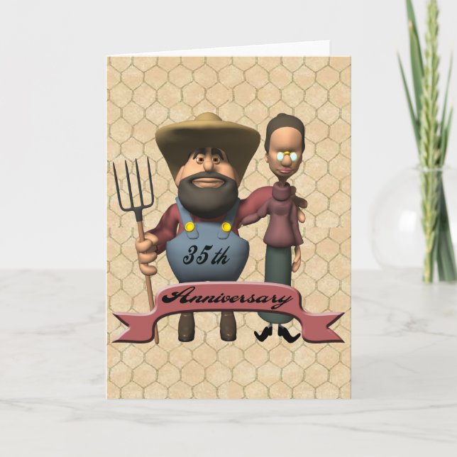 Cartão Presentes do 35º aniversário de casamento (Frente)