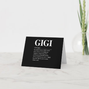 Cartão Presentes do Dia das Avós Gigi para Mulheres