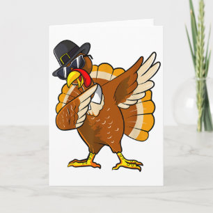 Cartão Presentes do Dia de Ação de Graças do Peru Dabbing