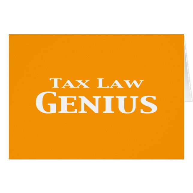 Cartão Presentes do Genius de Lei Fiscal (Frente Horizontal)