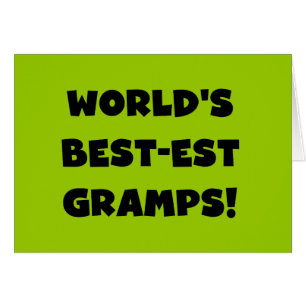 Cartão Presentes do Melhor-est Gramps do mundo preto do